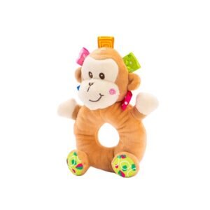 Plush rattle circle-Monkey - Image 2