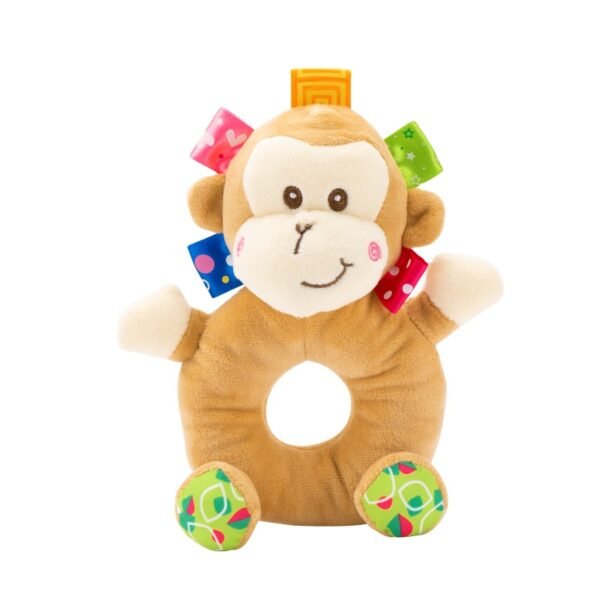 Plush rattle circle-Monkey