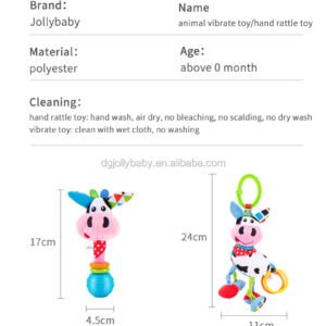 Plush baby hand rattle - Plane - Image 3