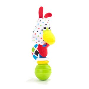 Plush baby hand rattle-Parrot - Image 2